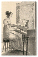 Regency woman at the piano